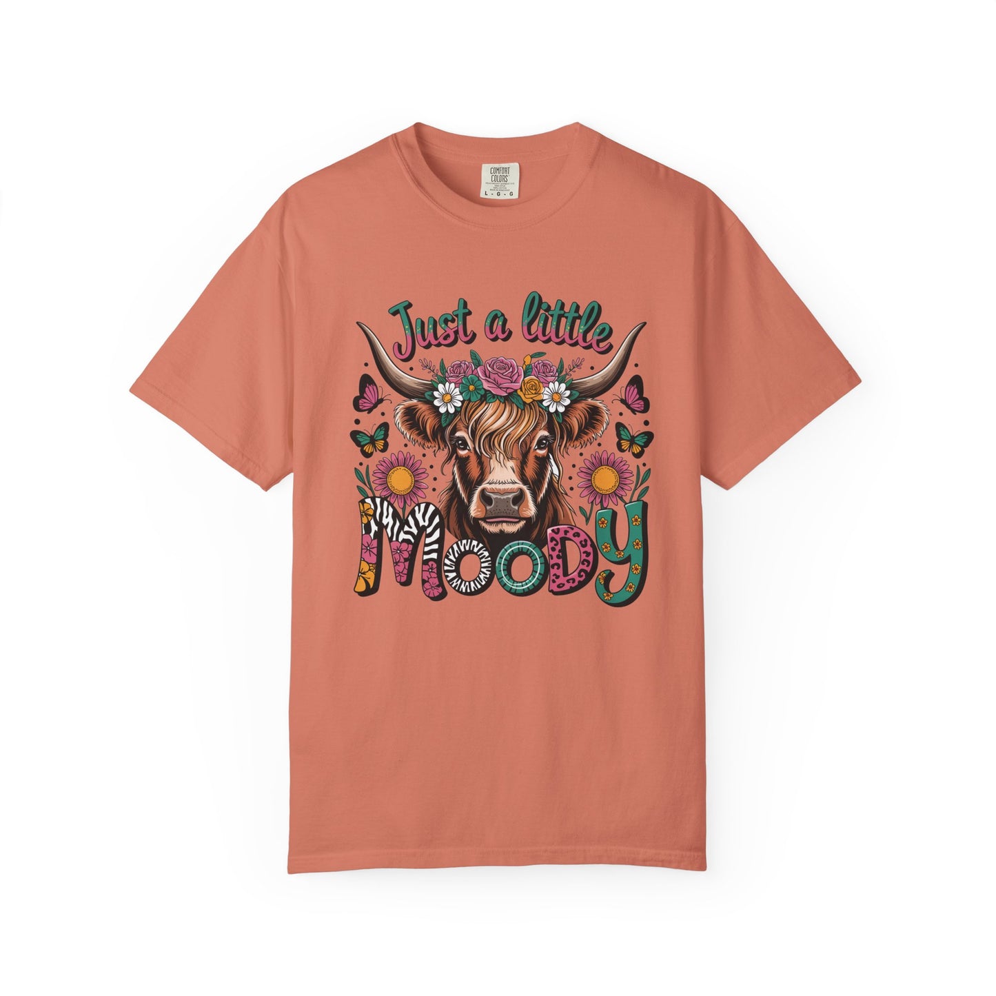 Moody Cow T-Shirt, Fun Animal Tee, Casual Everyday Wear, Gift for Cow Lovers, Unique Graphic Top