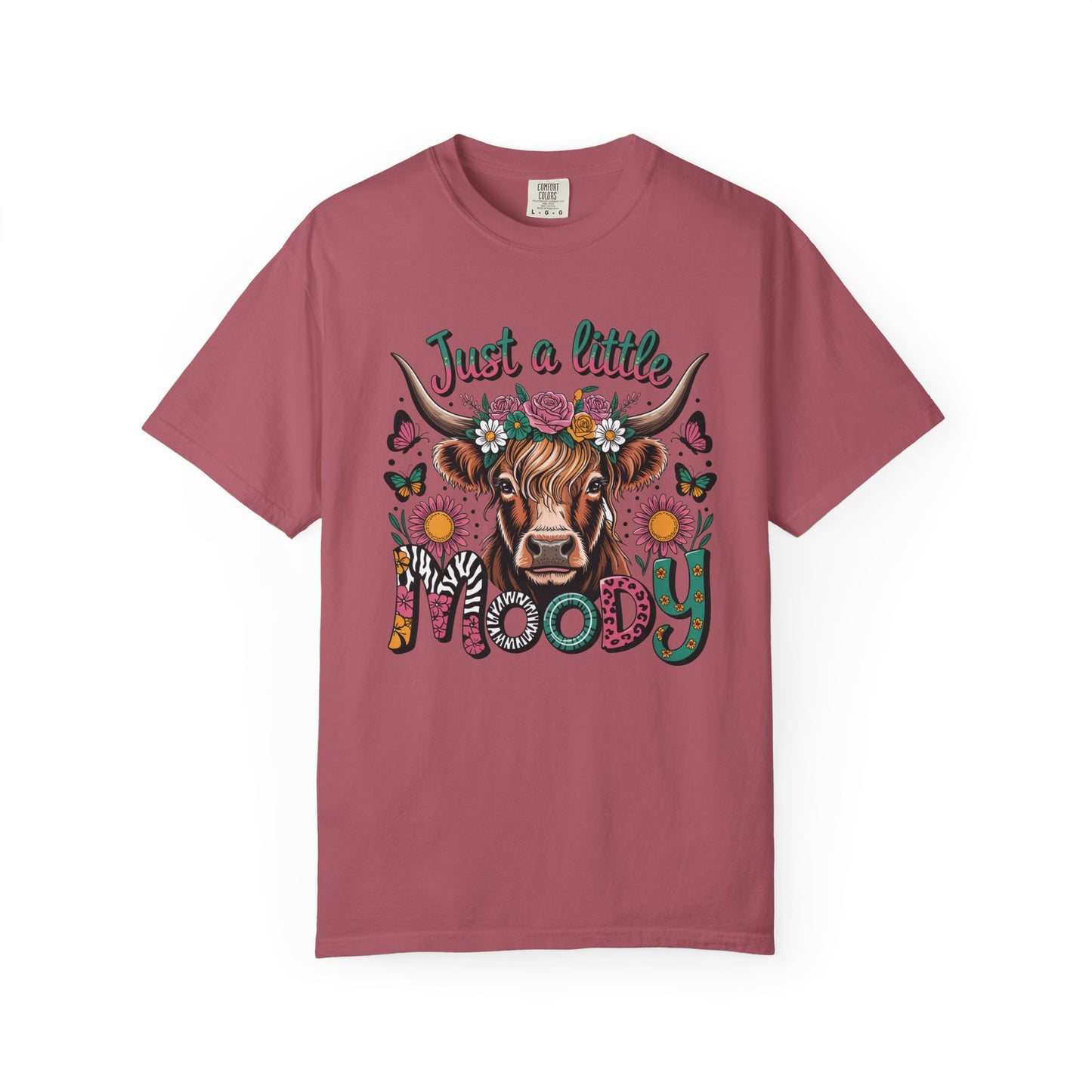 Moody Cow T-Shirt, Fun Animal Tee, Casual Everyday Wear, Gift for Cow Lovers, Unique Graphic Top