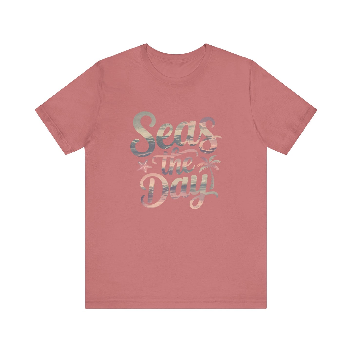 Seas the Day Unisex Tee - Beach Vibes Graphic T-Shirt for Summer Adventures