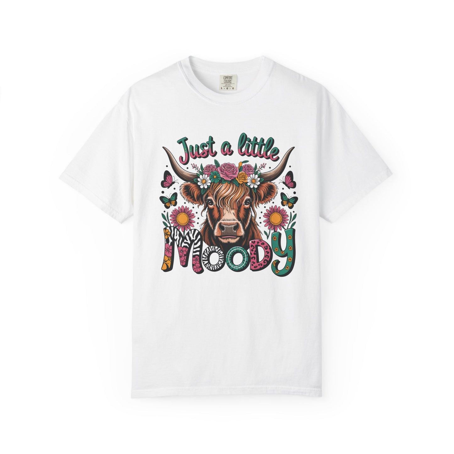 Moody Cow T-Shirt, Fun Animal Tee, Casual Everyday Wear, Gift for Cow Lovers, Unique Graphic Top