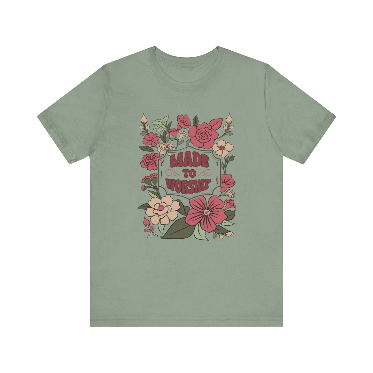 Floral Worship Tee - Unisex Jersey Short Sleeve Shirt for Faith and Inspiration