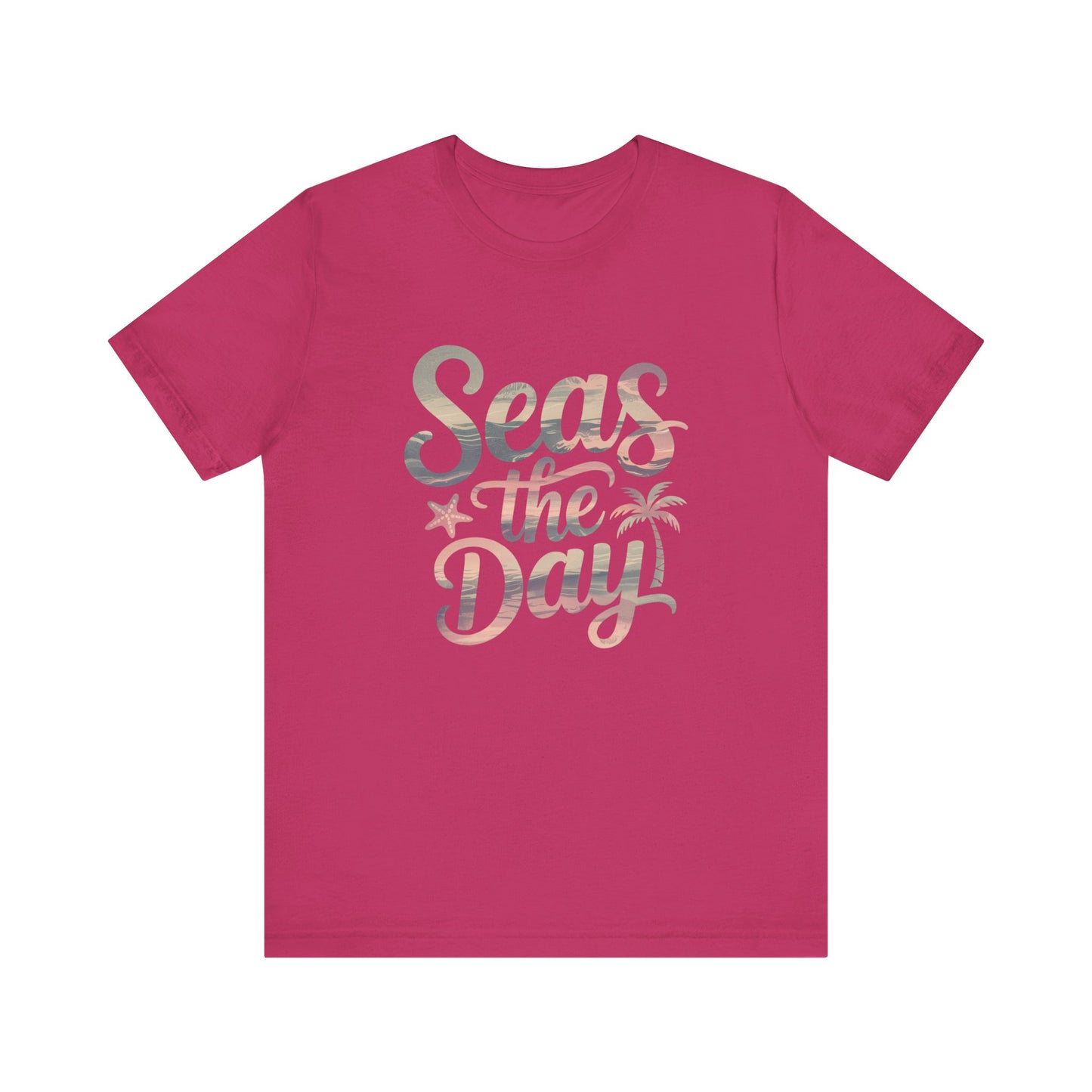 Seas the Day Unisex Tee - Beach Vibes Graphic T-Shirt for Summer Adventures