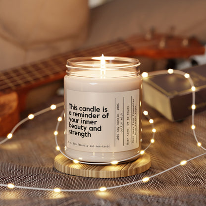 Inner Beauty and Strength Affirmation Candle
