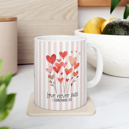 Faith-Inspired Ceramic Mug — Christian Message Coffee Cup 11oz