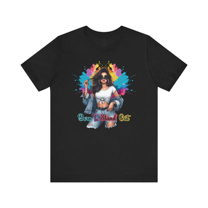 'Born to Stand Out' Jersey Short Sleeve Shirt, Casual Wear, Everyday Style