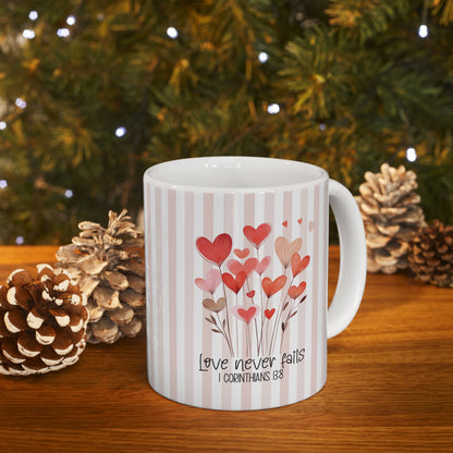 Faith-Inspired Ceramic Mug — Christian Message Coffee Cup 11oz