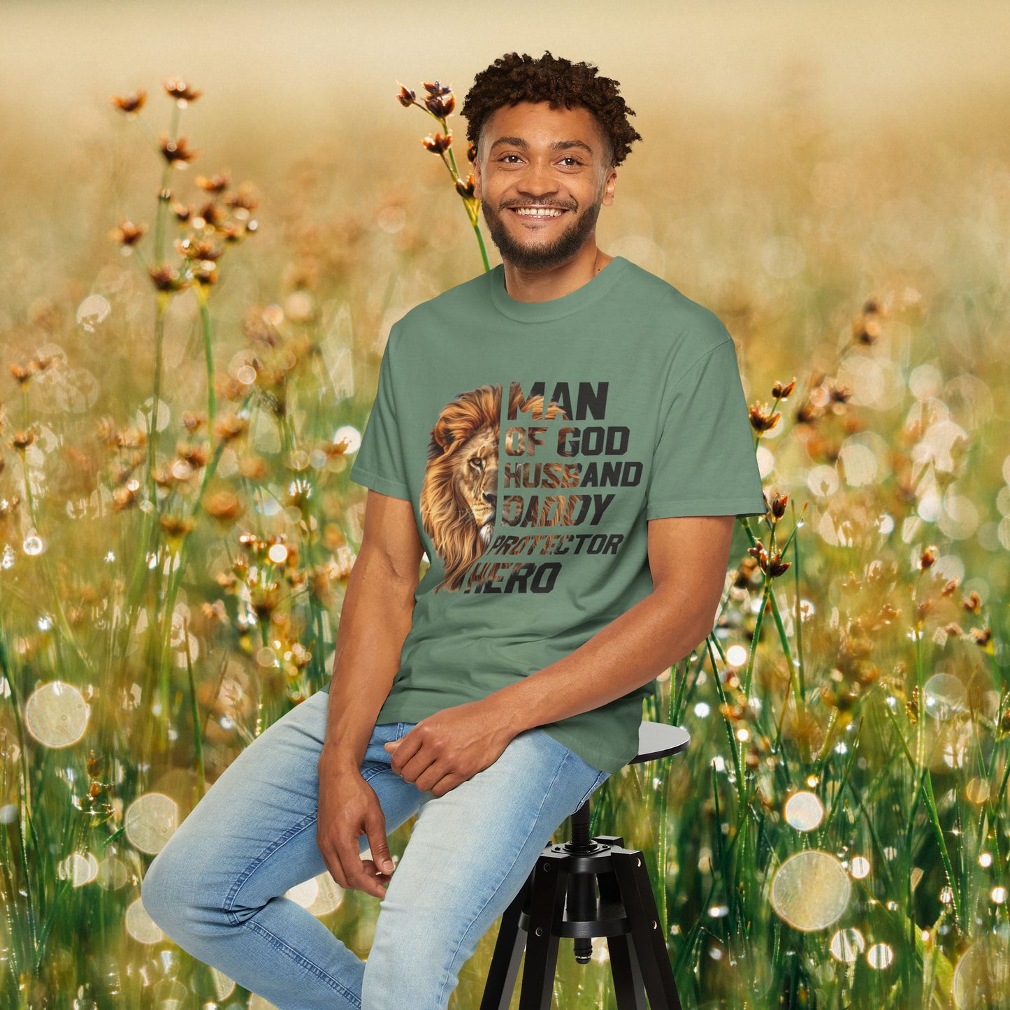 Man of God T-Shirt - Unisex Garment-Dyed Tee for Dads, Father's Day Gift, Christian Apparel, Inspirational Shirt, Everyday Wear