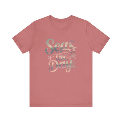 Seas the Day Unisex Tee - Beach Vibes Graphic T-Shirt for Summer Adventures
