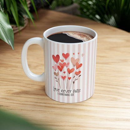 Faith-Inspired Ceramic Mug — Christian Message Coffee Cup 11oz