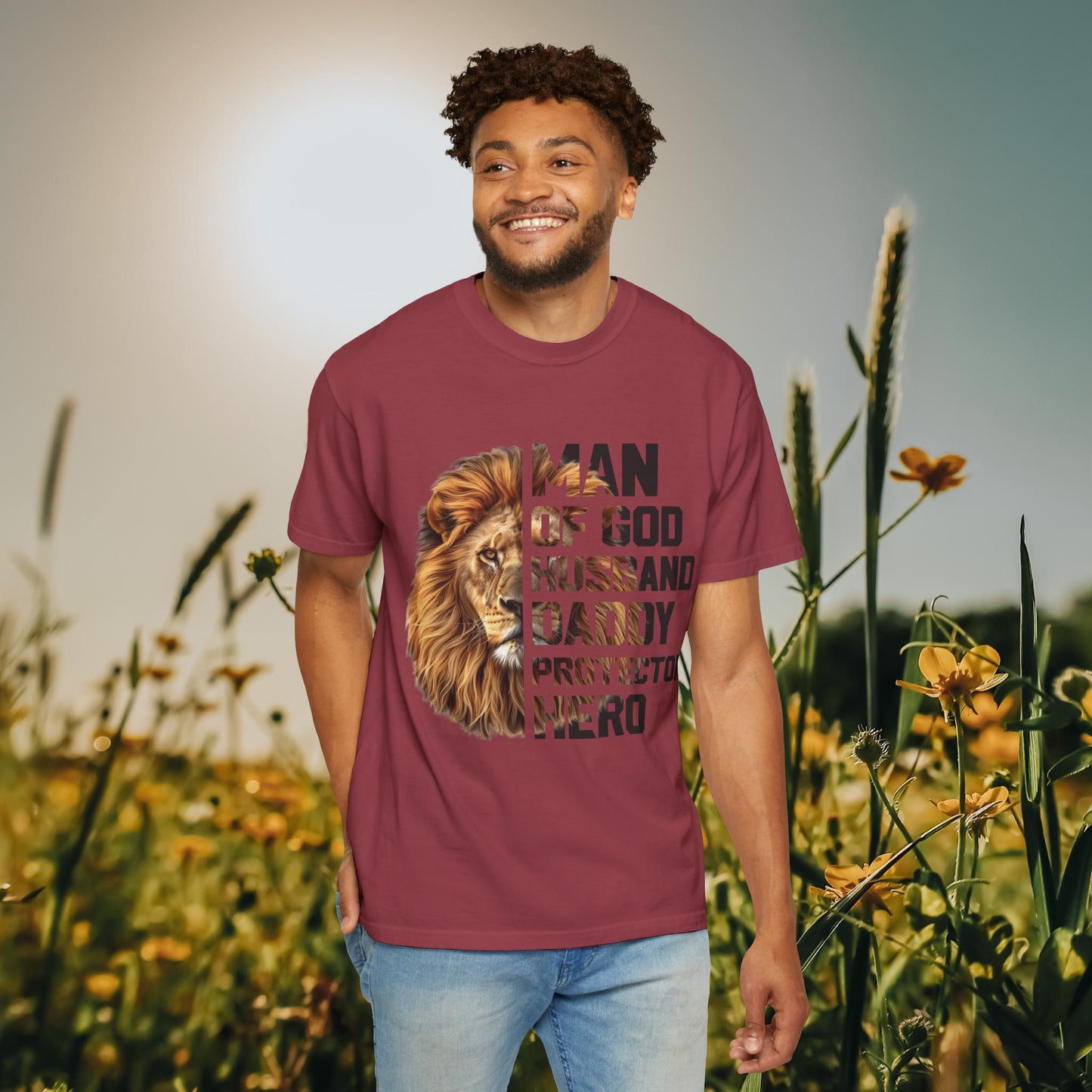 Man of God T-Shirt - Unisex Garment-Dyed Tee for Dads, Father's Day Gift, Christian Apparel, Inspirational Shirt, Everyday Wear