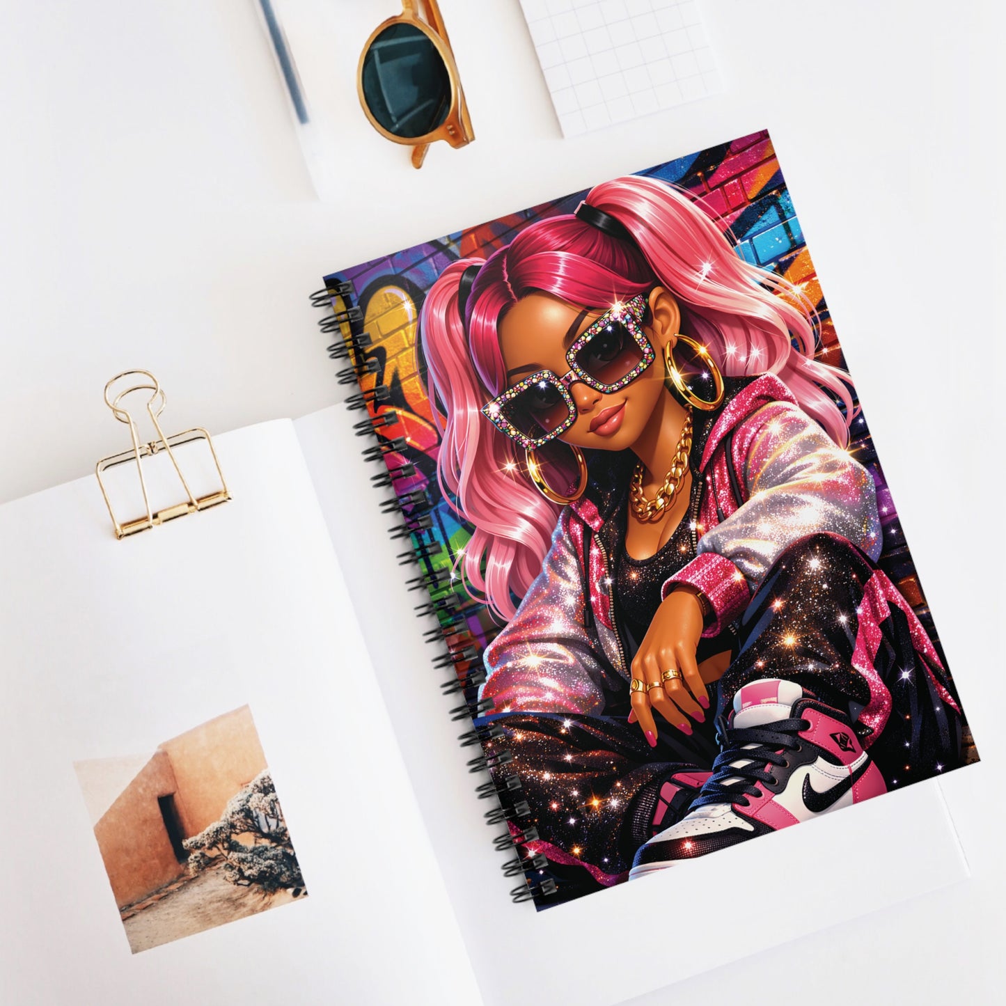 Sassy Girl Streetwear Spiral Notebook
