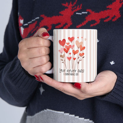 Faith-Inspired Ceramic Mug — Christian Message Coffee Cup 11oz