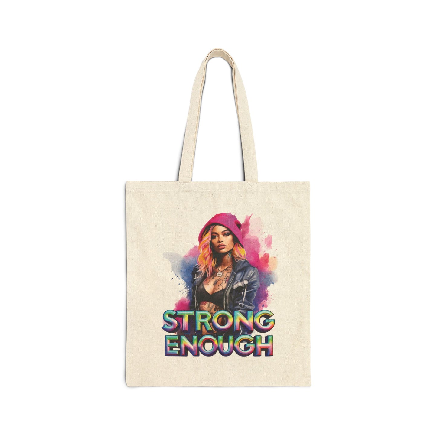 Empowering Tote Bag - Strong Enough, Eco-Friendly, Reusable Shopping Bag, Gift for Her, Inspirational Quotes, Everyday Use