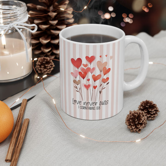 Faith-Inspired Ceramic Mug — Christian Message Coffee Cup 11oz