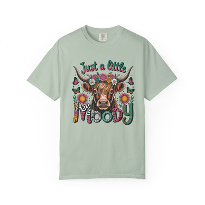 Moody Cow T-Shirt, Fun Animal Tee, Casual Everyday Wear, Gift for Cow Lovers, Unique Graphic Top