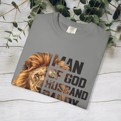 Man of God T-Shirt - Unisex Garment-Dyed Tee for Dads, Father's Day Gift, Christian Apparel, Inspirational Shirt, Everyday Wear