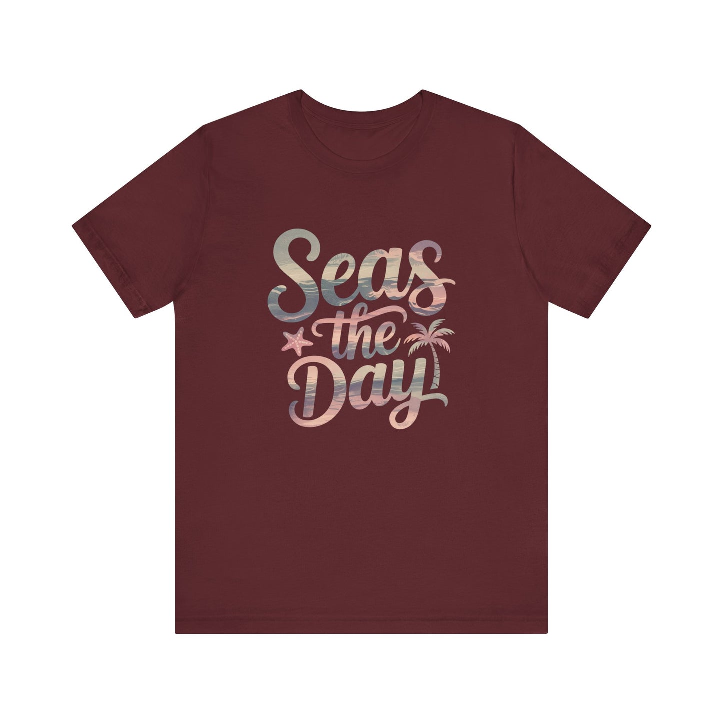 Seas the Day Unisex Tee - Beach Vibes Graphic T-Shirt for Summer Adventures