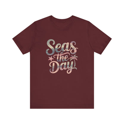 Seas the Day Unisex Tee - Beach Vibes Graphic T-Shirt for Summer Adventures