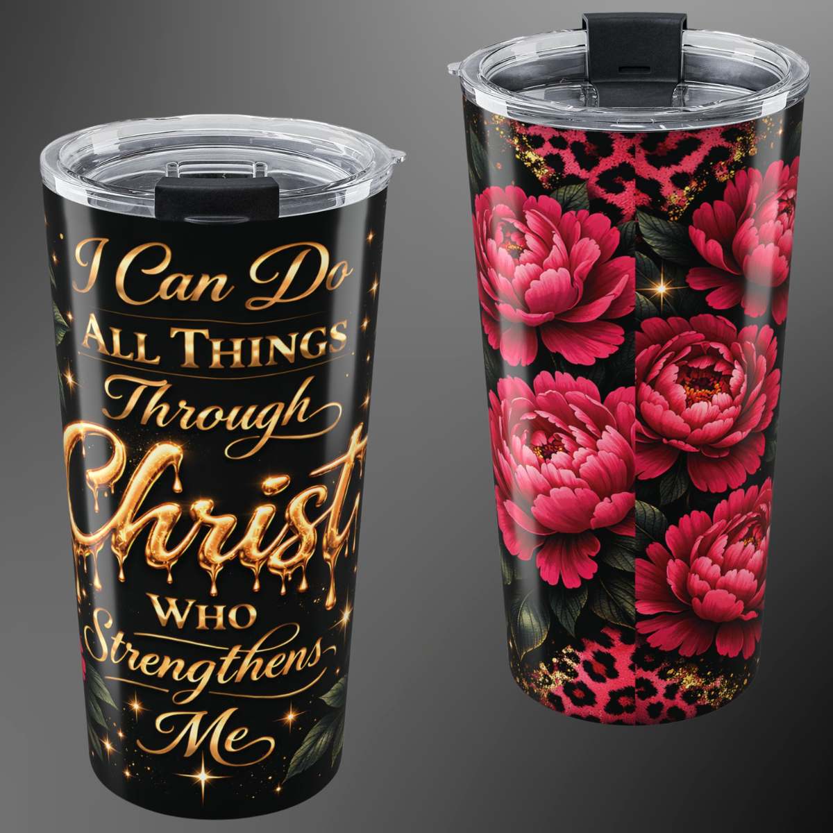 20oz Christian Stainless Steel Tumbler – Vacuum Insulated Faith Travel Mug