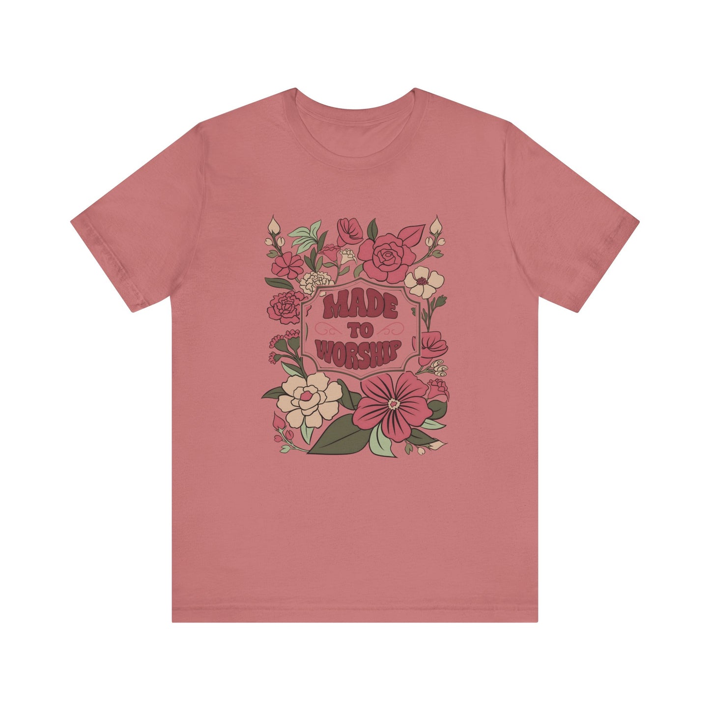 Floral Worship Tee - Unisex Jersey Short Sleeve Shirt for Faith and Inspiration
