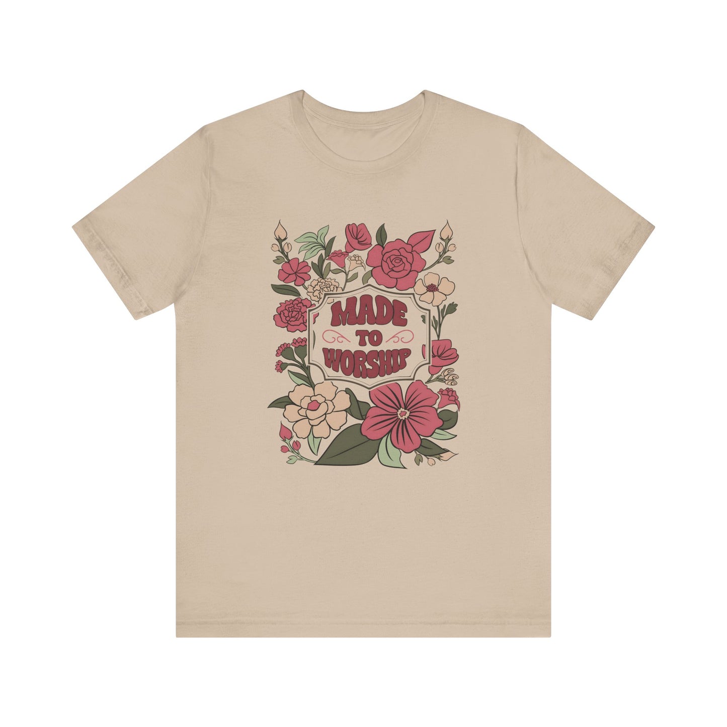 Floral Worship Tee - Unisex Jersey Short Sleeve Shirt for Faith and Inspiration