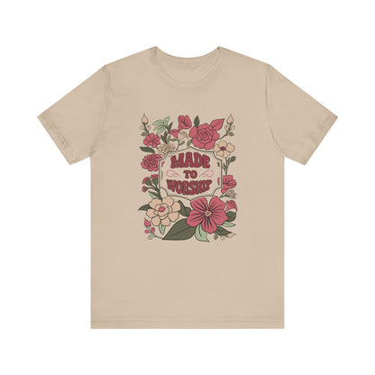 Floral Worship Tee - Unisex Jersey Short Sleeve Shirt for Faith and Inspiration