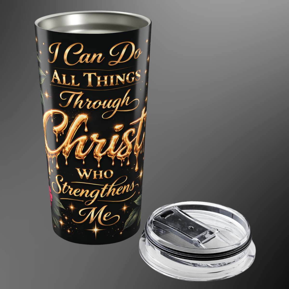 20oz Christian Stainless Steel Tumbler – Vacuum Insulated Faith Travel Mug