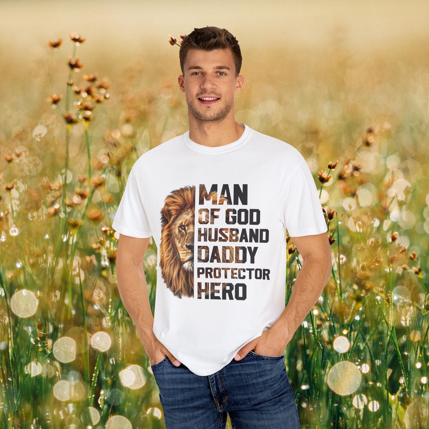Man of God T-Shirt - Unisex Garment-Dyed Tee for Dads, Father's Day Gift, Christian Apparel, Inspirational Shirt, Everyday Wear