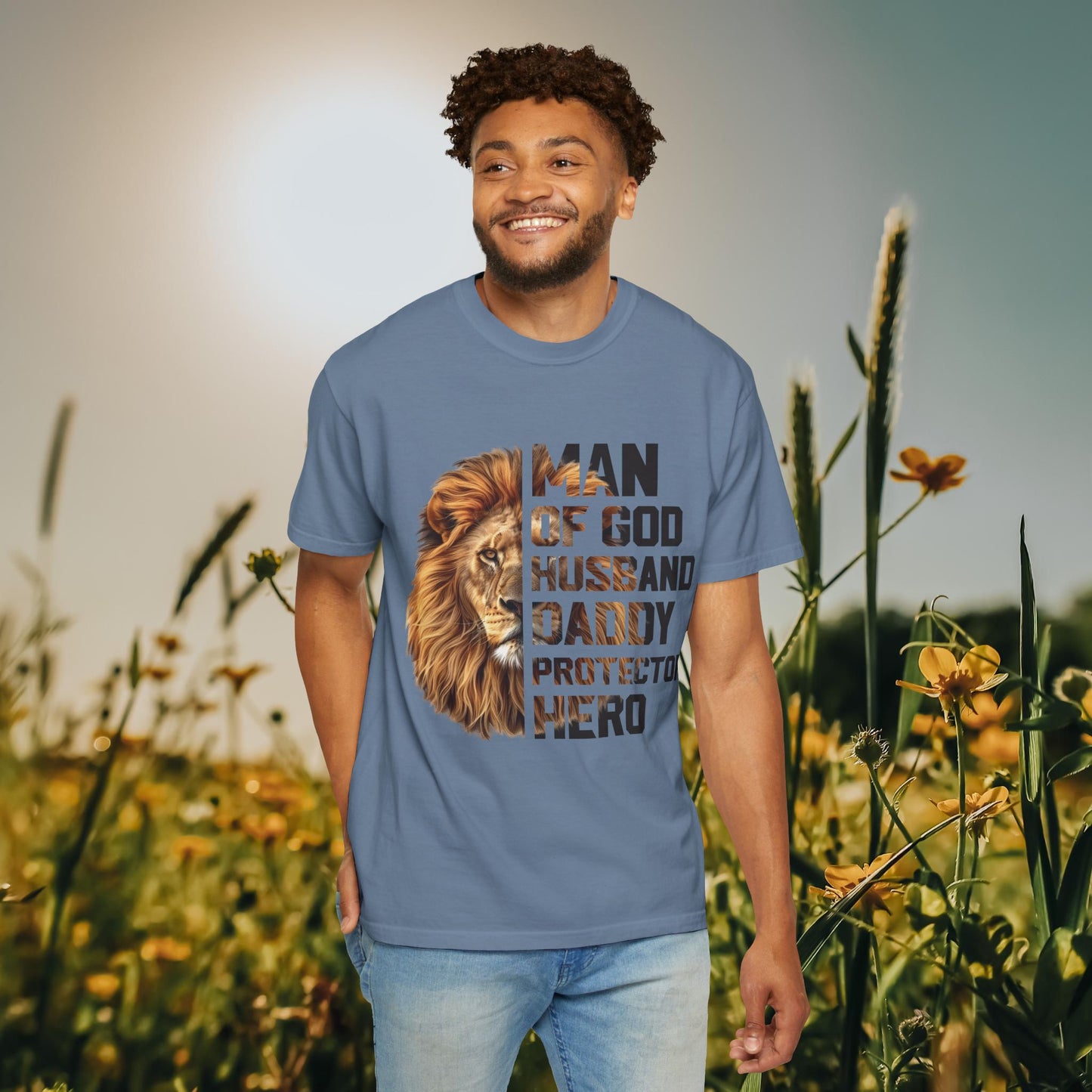 Man of God T-Shirt - Unisex Garment-Dyed Tee for Dads, Father's Day Gift, Christian Apparel, Inspirational Shirt, Everyday Wear