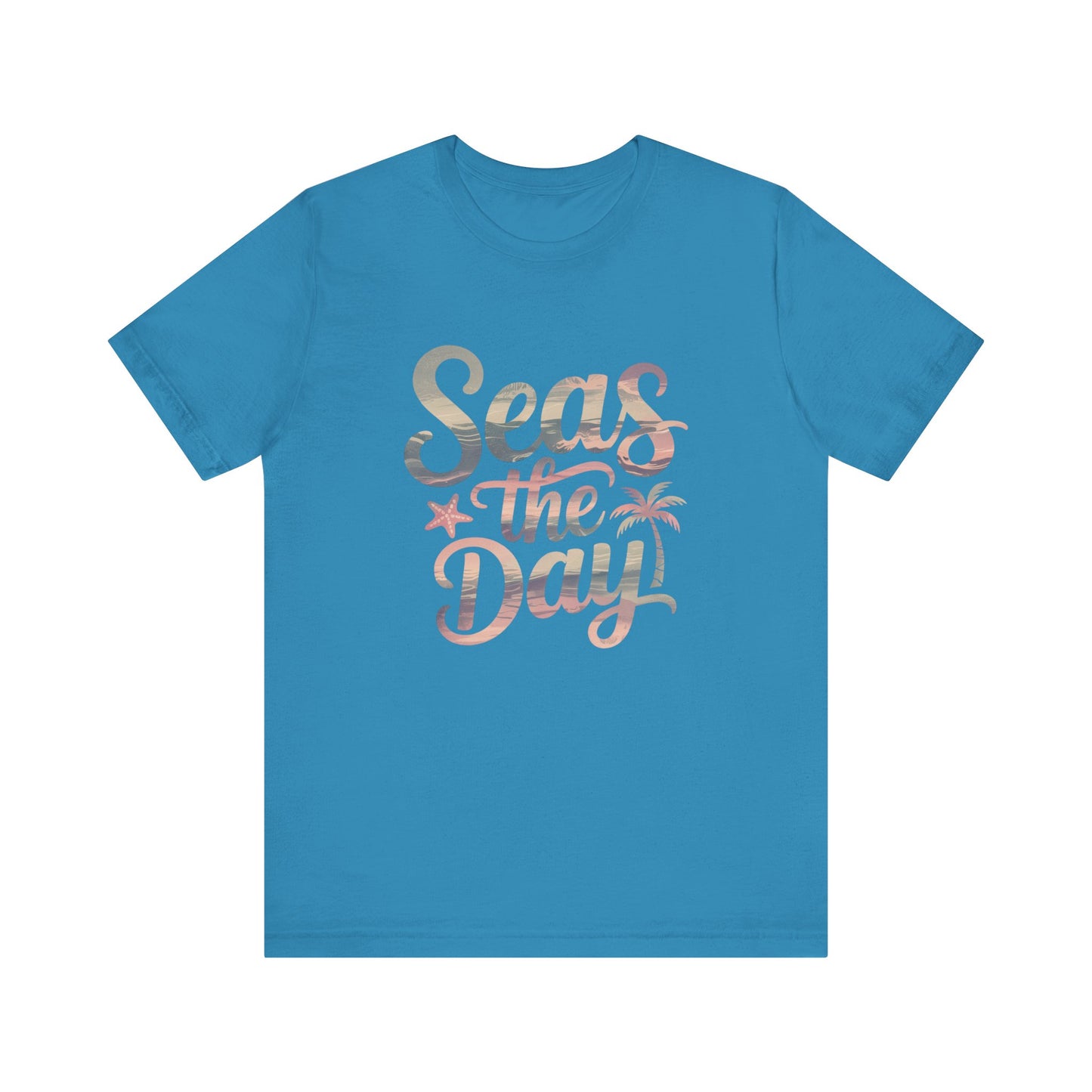 Seas the Day Unisex Tee - Beach Vibes Graphic T-Shirt for Summer Adventures