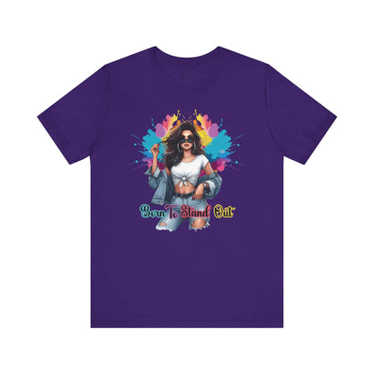 'Born to Stand Out' Jersey Short Sleeve Shirt, Casual Wear, Everyday Style