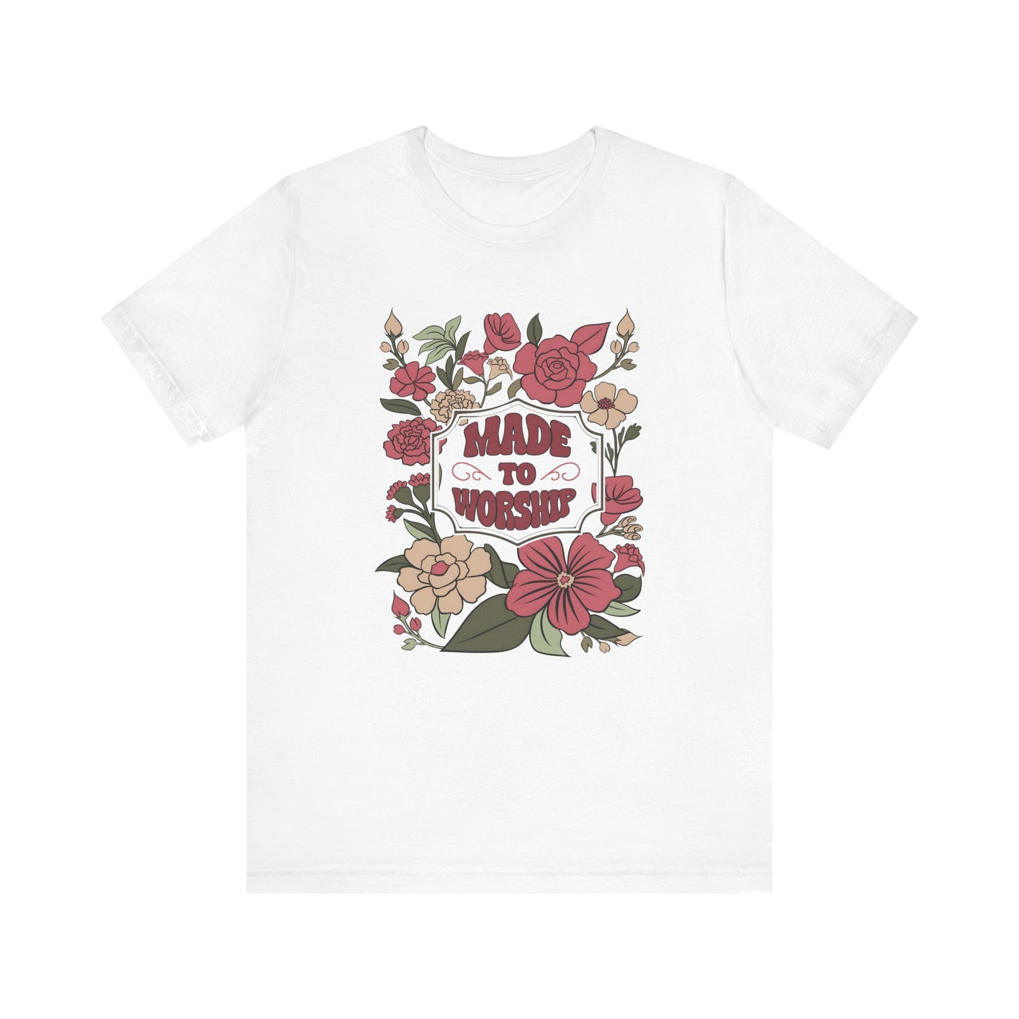 Floral Worship Tee - Unisex Jersey Short Sleeve Shirt for Faith and Inspiration