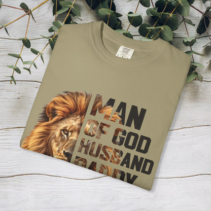 Man of God T-Shirt - Unisex Garment-Dyed Tee for Dads, Father's Day Gift, Christian Apparel, Inspirational Shirt, Everyday Wear