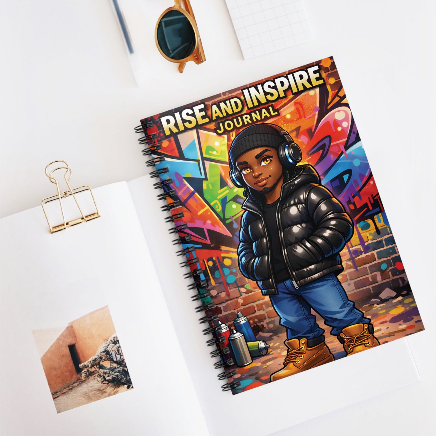 Rise and Inspire Journal — Spiral Notebook (Ruled)