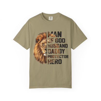 Man of God T-Shirt - Unisex Garment-Dyed Tee for Dads, Father's Day Gift, Christian Apparel, Inspirational Shirt, Everyday Wear