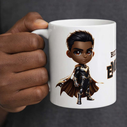 Built to Endure – Motivational Superhero Coffee Mug (11oz Ceramic)