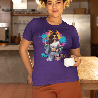 'Born to Stand Out' Jersey Short Sleeve Shirt, Casual Wear, Everyday Style