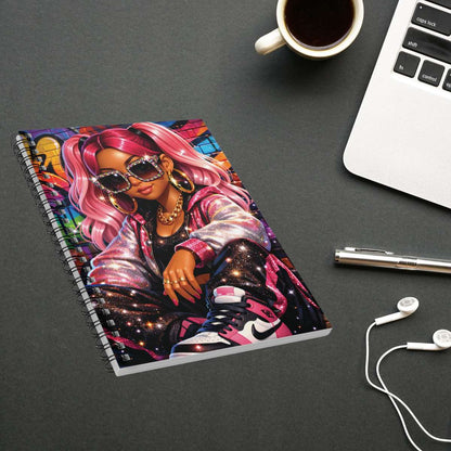 Sassy Girl Streetwear Spiral Notebook