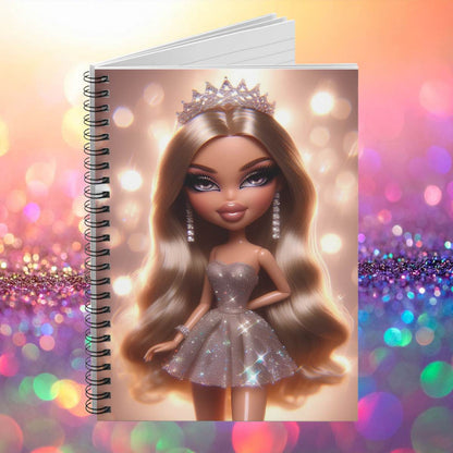 Princess Doll Spiral Notebook — Ruled Journal