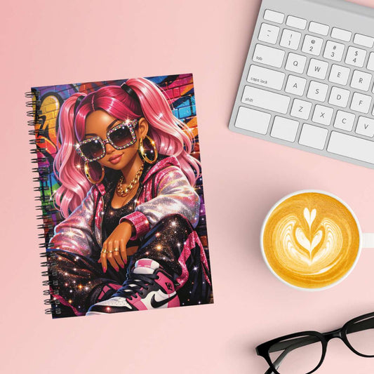Sassy Girl Streetwear Spiral Notebook